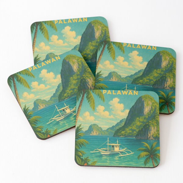 Item preview, El Nido Palawan Tropical Cliffs and Boat designed and sold by Places On Earth.