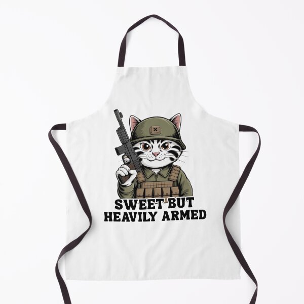 Item preview, Sweet but heavily armed - Tactical Cat with a rifle designed and sold by itsMossie.