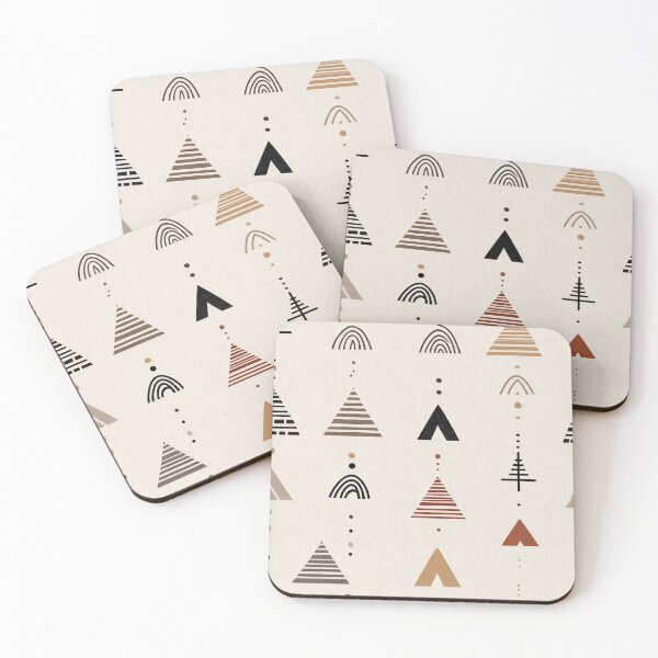 Item preview, Minimal Polynesian Tapa Pattern in Soft Sand Tones designed and sold by Moisky Patterns.