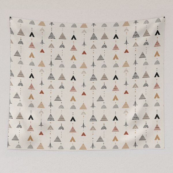 Item preview, Minimal Polynesian Tapa Pattern in Soft Sand Tones designed and sold by Moisky Patterns.