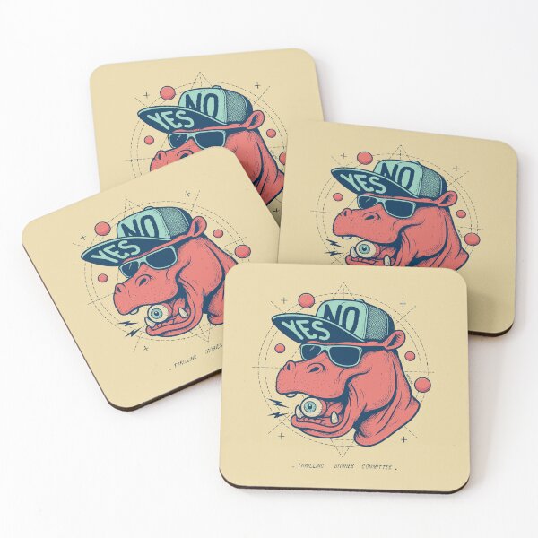 Item preview, Cool hippo T-shirt Graphic Design Illustration designed and sold by atspali.