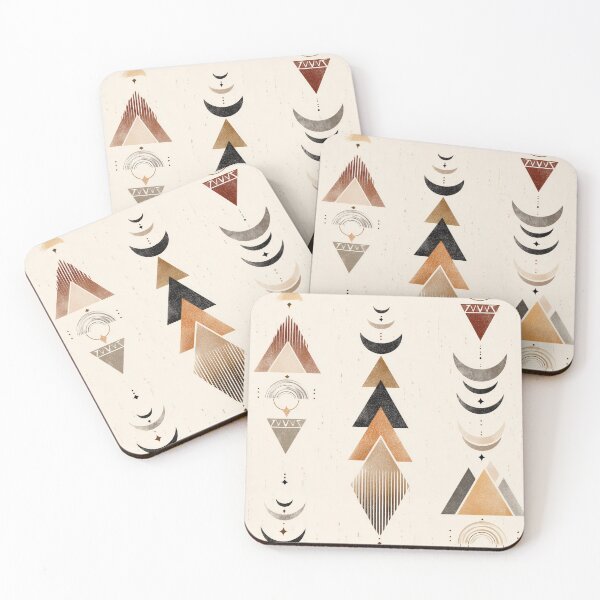 Item preview, Polynesian Tapa Pattern with Triangles and Crescent Moons designed and sold by Moisky Patterns.