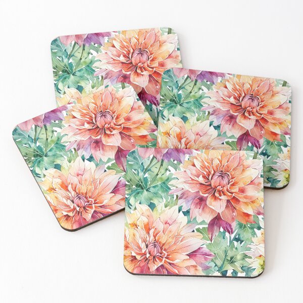 Item preview, Original Dahlia Flower Watercolor designed and sold by CoolPixels.