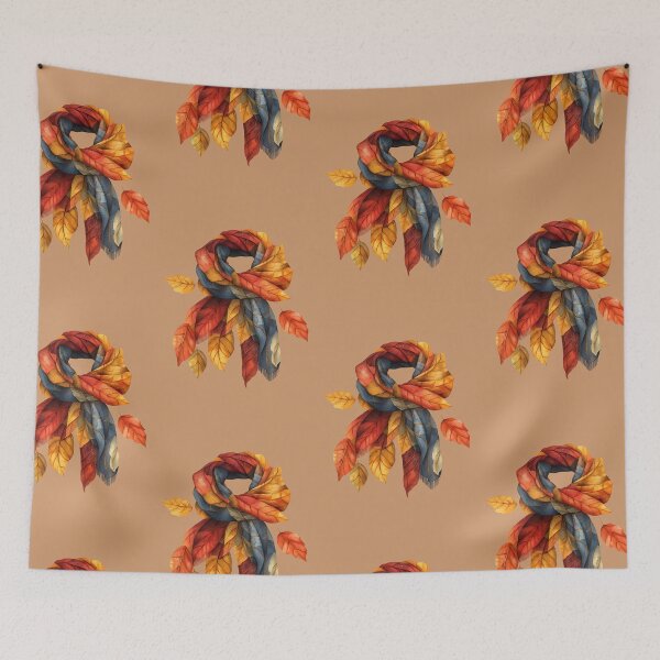 Item preview, Autumn Scarf Art - Warm Autumn Knit designed and sold by bapupa.