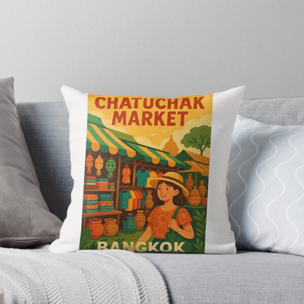 Item preview, Chatuchak Market Scene in Bangkok, Thailand designed and sold by Places On Earth.