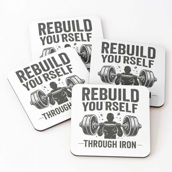Item preview, Rebuild Yourself Through Iron – Hardcore Gym Motivation Quote designed and sold by TheCrazyOdd.