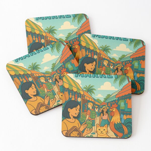 Item preview, Chatuchak Market with Animals and Souvenirs designed and sold by Places On Earth.