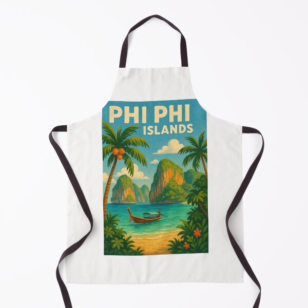 Item preview, Phi Phi Islands Beach View with Longtail Boat designed and sold by Places On Earth.