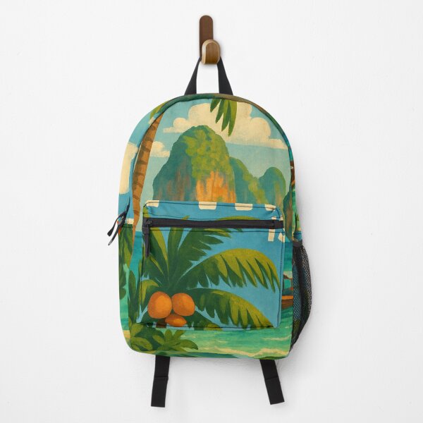 Item preview, Phi Phi Islands Beach View with Longtail Boat designed and sold by Places On Earth.