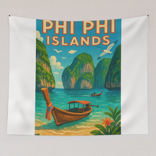 Item preview, Phi Phi Islands Coastal Cliff Lagoon designed and sold by Places On Earth.