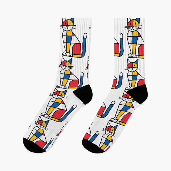 Item preview, Mondrian Cubist Cat designed and sold by Angry Swan Designs.