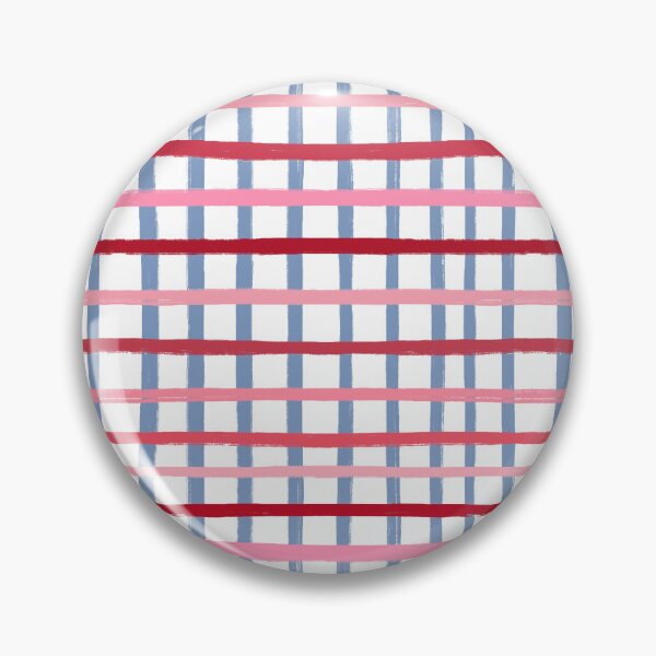 Item preview, Pink and Blue Brush Stroke Check Grid Lines  designed and sold by OneThreeSix.