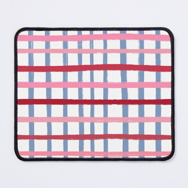 Item preview, Pink and Blue Brush Stroke Check Grid Lines designed and sold by OneThreeSix.