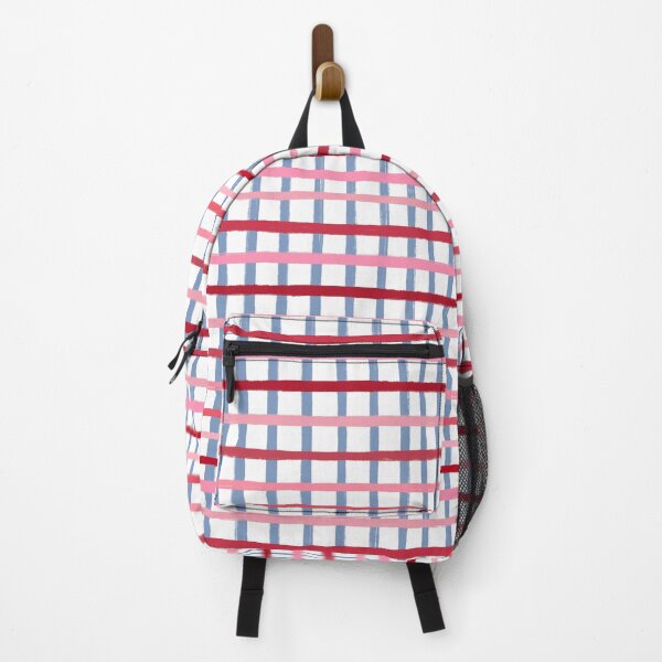 Item preview, Pink and Blue Brush Stroke Check Grid Lines designed and sold by OneThreeSix.
