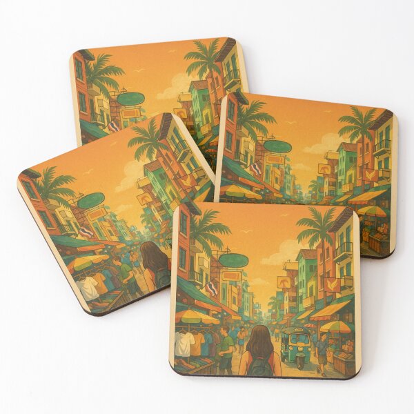 Item preview, Khao San Road Daytime Market Scene designed and sold by Places On Earth.