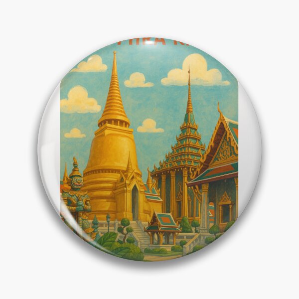 Item preview, Wat Phra Kaew Temple with Giant Statue designed and sold by Places On Earth.