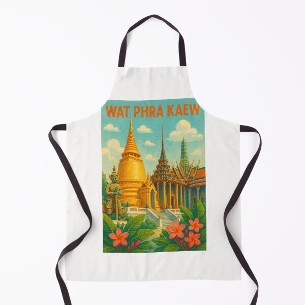 Item preview, Wat Phra Kaew Temple with Plumeria Blossoms designed and sold by Places On Earth.