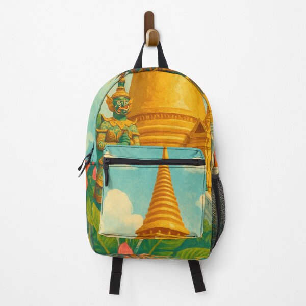 Item preview, Wat Phra Kaew Temple with Plumeria Blossoms designed and sold by Places On Earth.
