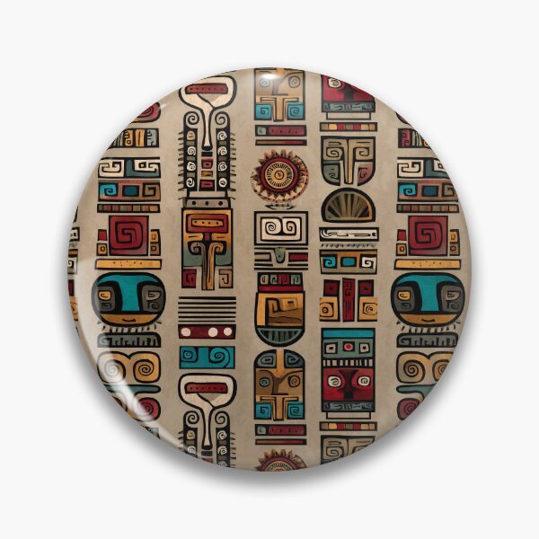 Item preview, Totemic Pre-Columbian Pattern in Bold Earth Tones designed and sold by Moisky Patterns.