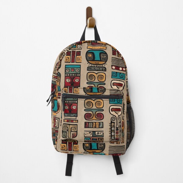 Item preview, Totemic Pre-Columbian Pattern in Bold Earth Tones designed and sold by Moisky Patterns.