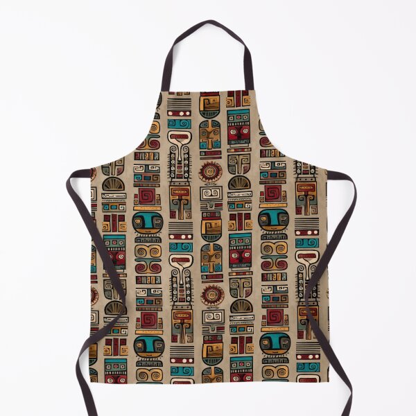 Item preview, Totemic Pre-Columbian Pattern in Bold Earth Tones designed and sold by Moisky Patterns.