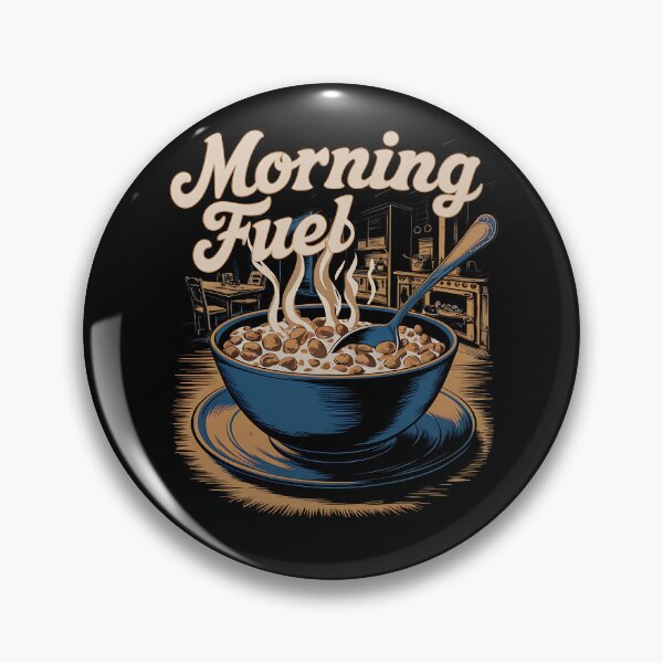 Item preview, Vintage Breakfast Bowl Morning Fuel designed and sold by Taans-Creation.
