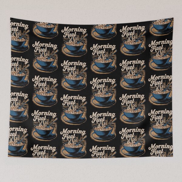 Item preview, Vintage Breakfast Bowl Morning Fuel designed and sold by Taans-Creation.