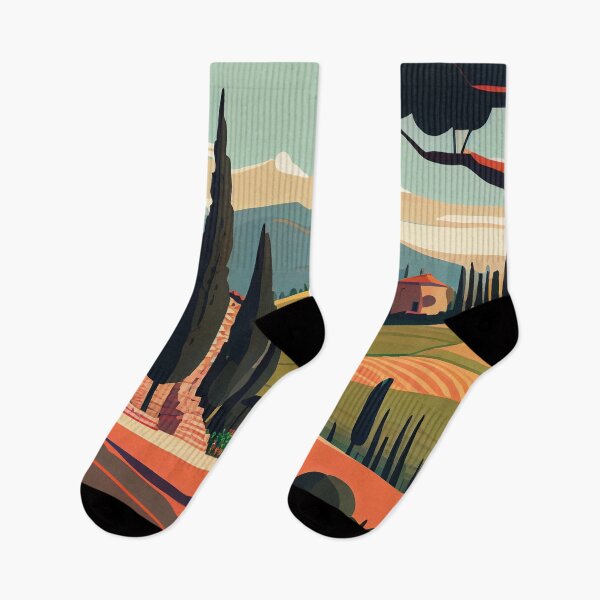 Item preview, Tranquil Tuscan Church Landscape designed and sold by ShadowAndSlate.