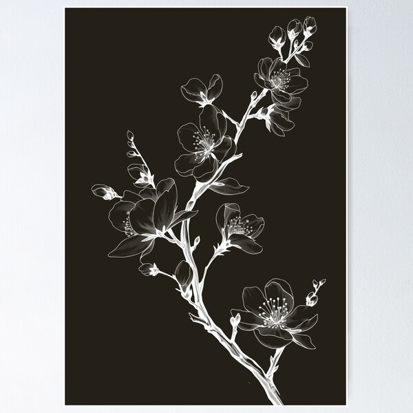 Item preview, Diseño floral minimalista con estética de dibujo lineal designed and sold by GiriaGallery.