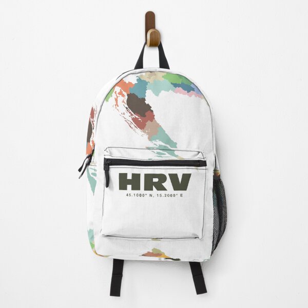 Item preview, Croatia Map - HRV Country Code Art Print designed and sold by CartoPrints.