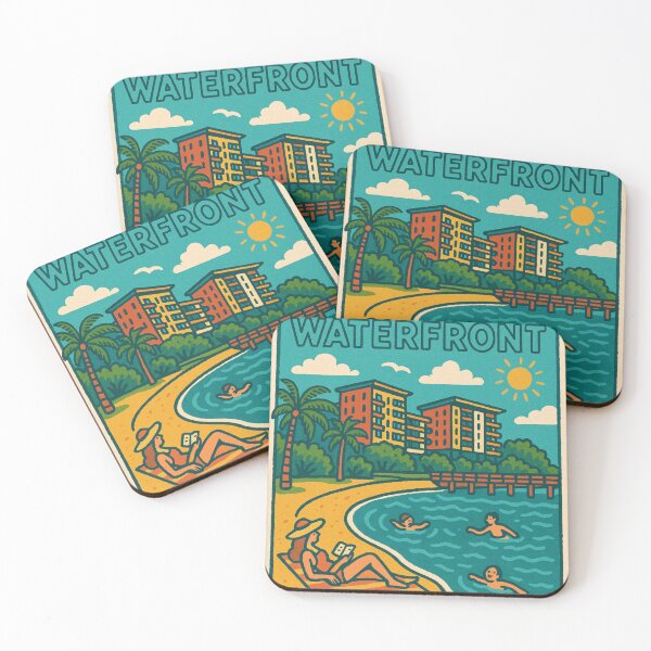 Item preview, Darwin Waterfront with Swimmers designed and sold by Aryabek.