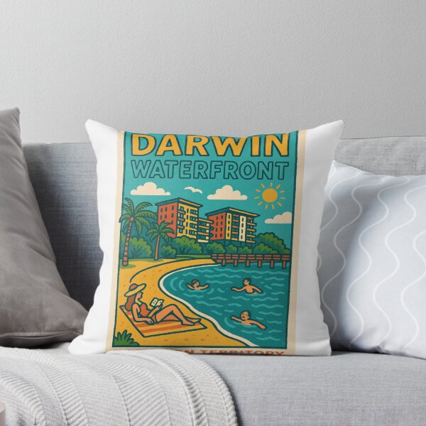 Item preview, Darwin Waterfront with Swimmers designed and sold by Aryabek.