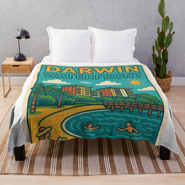 Item preview, Darwin Waterfront with Swimmers designed and sold by Aryabek.