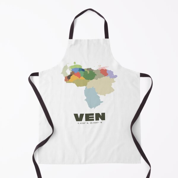 Aperçu de l'œuvre Carte du Venezuela - Impression d'art avec code ISO VEN créée et vendue par CartoPrints.