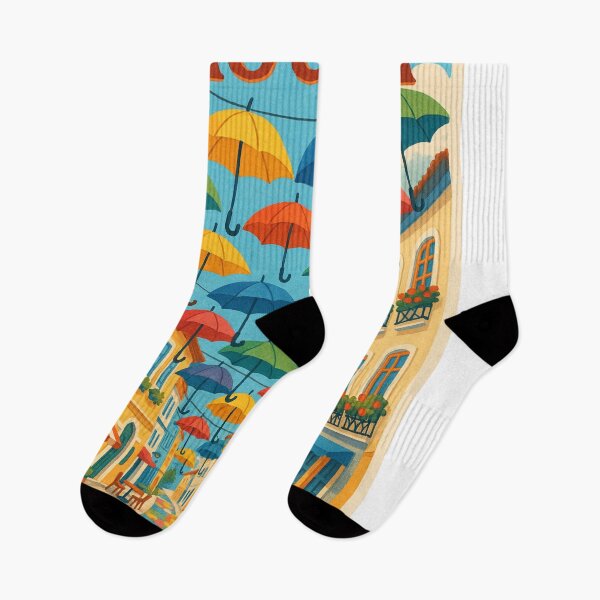 Item preview, Águeda Umbrella Sky Street View designed and sold by Aryabek.