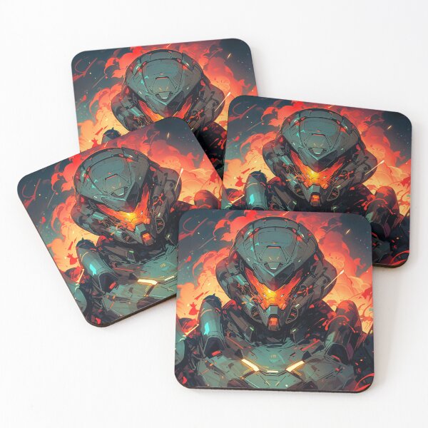 Item preview, Inferno Protocol – Armored Titan in Flames designed and sold by SuperNovaDesigns.