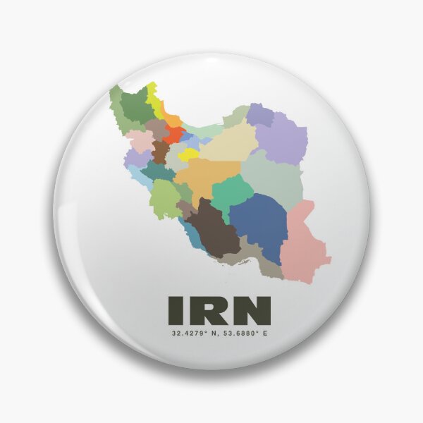 Item preview, Iran Map - IRN ISO Code Art Print designed and sold by CartoPrints.