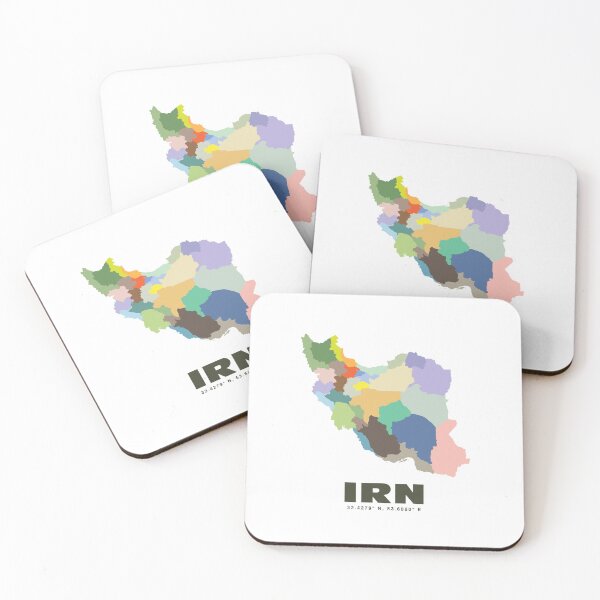 Item preview, Iran Map - IRN ISO Code Art Print designed and sold by CartoPrints.