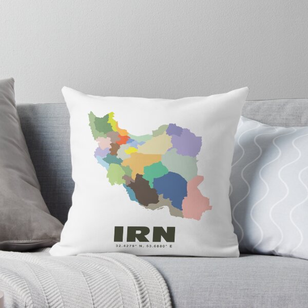 Item preview, Iran Map - IRN ISO Code Art Print designed and sold by CartoPrints.
