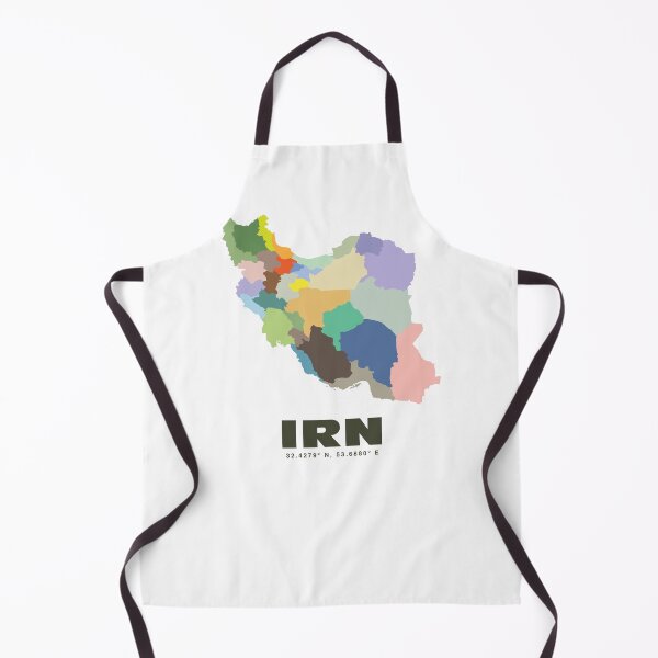 Item preview, Iran Map - IRN ISO Code Art Print designed and sold by CartoPrints.