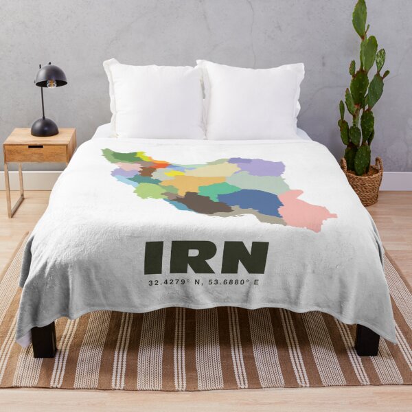 Item preview, Iran Map - IRN ISO Code Art Print designed and sold by CartoPrints.