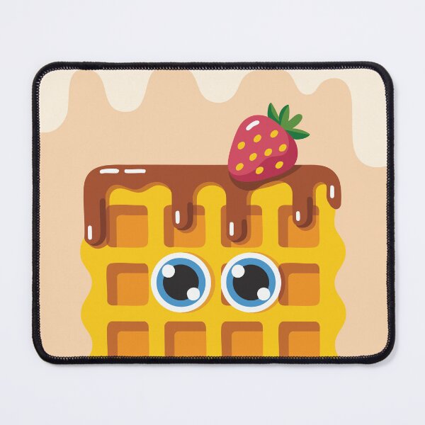 Item preview, Minimalist Peeking Waffle – Cute Flat Breakfast Food Illustration designed and sold by designedbyNil.