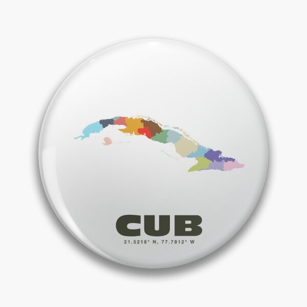 Item preview, Cuba Map - CUB ISO Code Art Print designed and sold by CartoPrints.