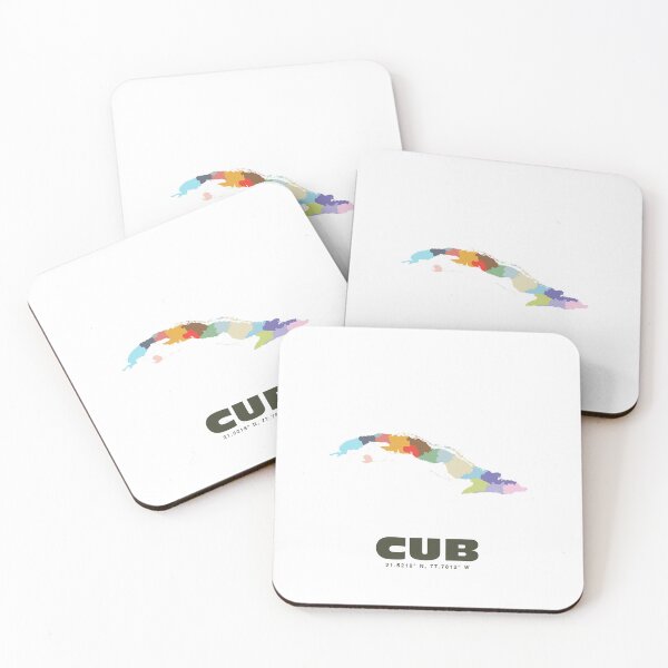 Item preview, Cuba Map - CUB ISO Code Art Print designed and sold by CartoPrints.