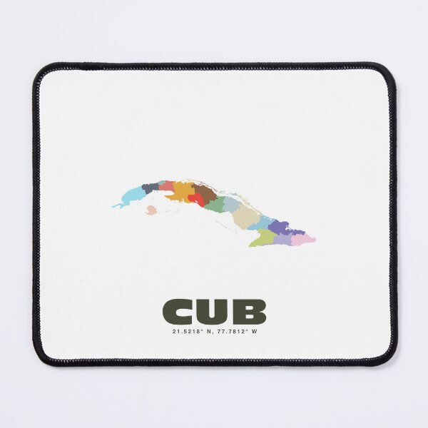 Item preview, Cuba Map - CUB ISO Code Art Print designed and sold by CartoPrints.