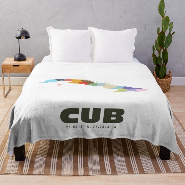 Item preview, Cuba Map - CUB ISO Code Art Print designed and sold by CartoPrints.