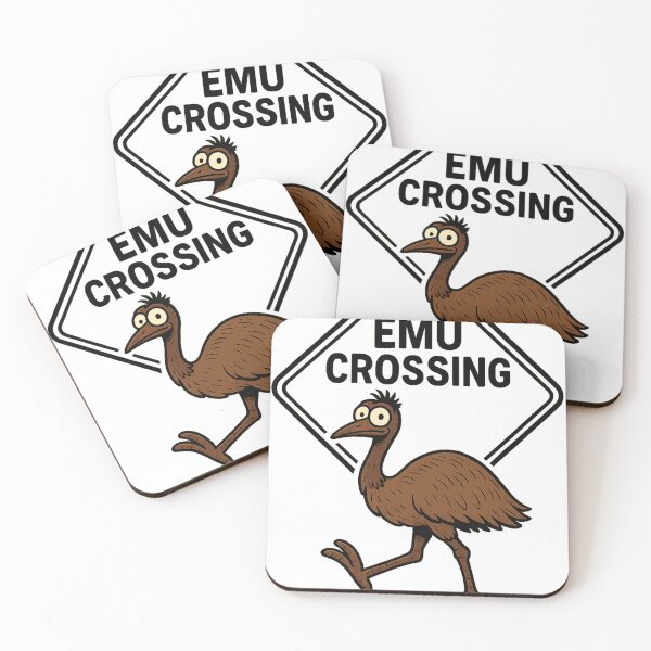 Item preview, Emu Crossing Sign Cartoon designed and sold by Aryabek.