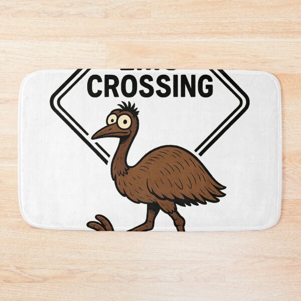 Item preview, Emu Crossing Sign Cartoon designed and sold by Aryabek.