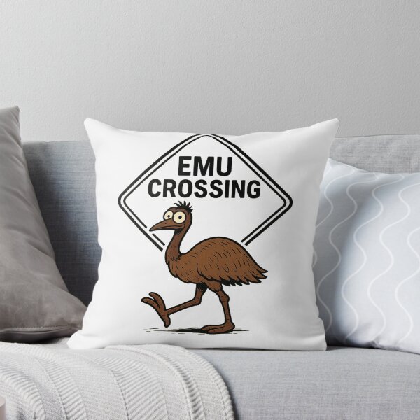 Item preview, Emu Crossing Sign Cartoon designed and sold by Aryabek.