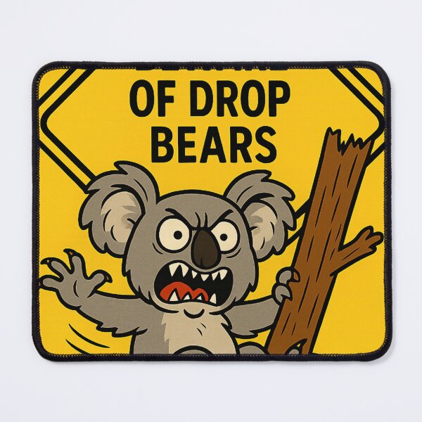 Item preview, Drop Bear Warning Sign designed and sold by Aryabek.